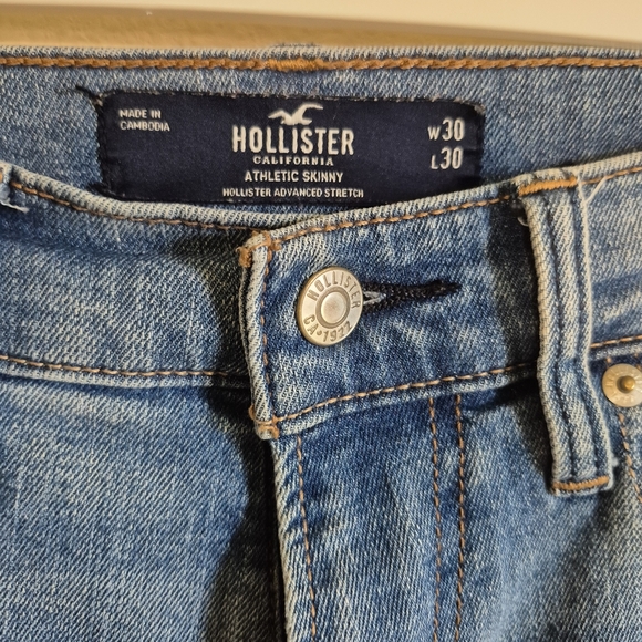 Hollister Athletic Skinny Blue Jeans - Picture 2 of 5